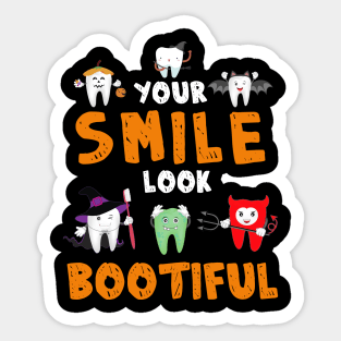 Your Smile Looks Boo Ti Ful Dental Assistant Halloween Sticker